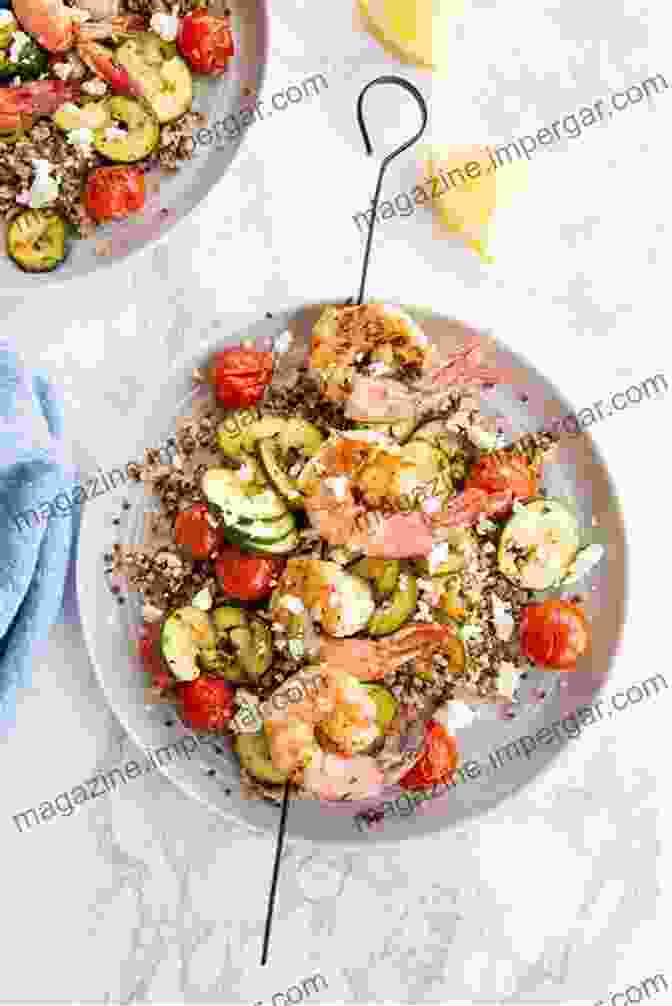 A Colorful Salad Bowl With Grilled Shrimp, Quinoa, And Mixed Greens Easy To Make Weight Watchers Recipes: Weigh Watcher Cookbook: Cookbook