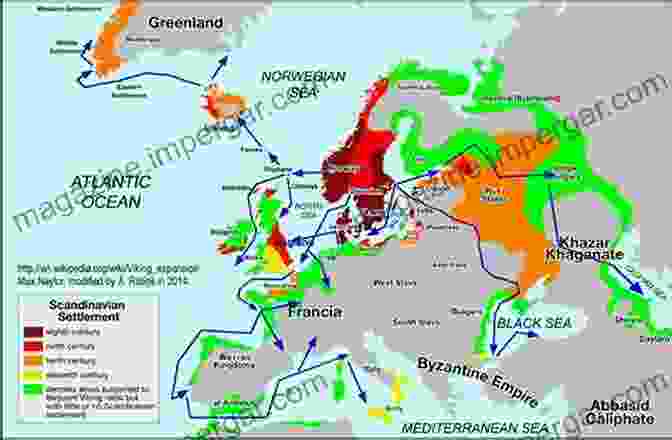 A Map Depicting Viking Conquests And Settlements Vikings: Raiders From The Sea (Casemate Short History)