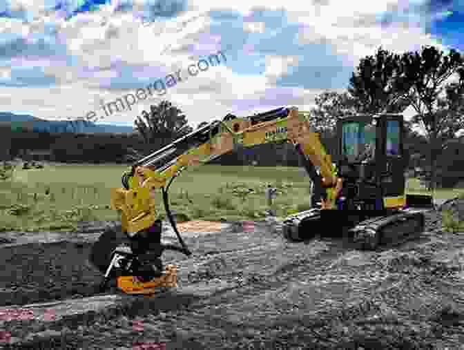 An Excavator With A Trenching Attachment World Of Excavators: Heavy Operating Machines Meeting In A World Of Work