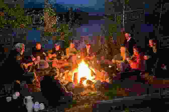 Ancient Culinary Practices: A Group Of People Gathered Around A Fire, Roasting Meat And Vegetables The Sights And Smells Of Late Autumn: The Historical Background And Delicious Recipes