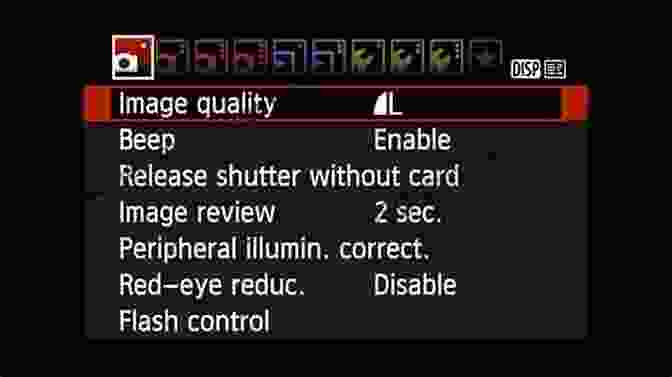 Canon EOS Rebel T7 2000D Camera Menu Settings Canon EOS Rebel T7/2000D For Dummies